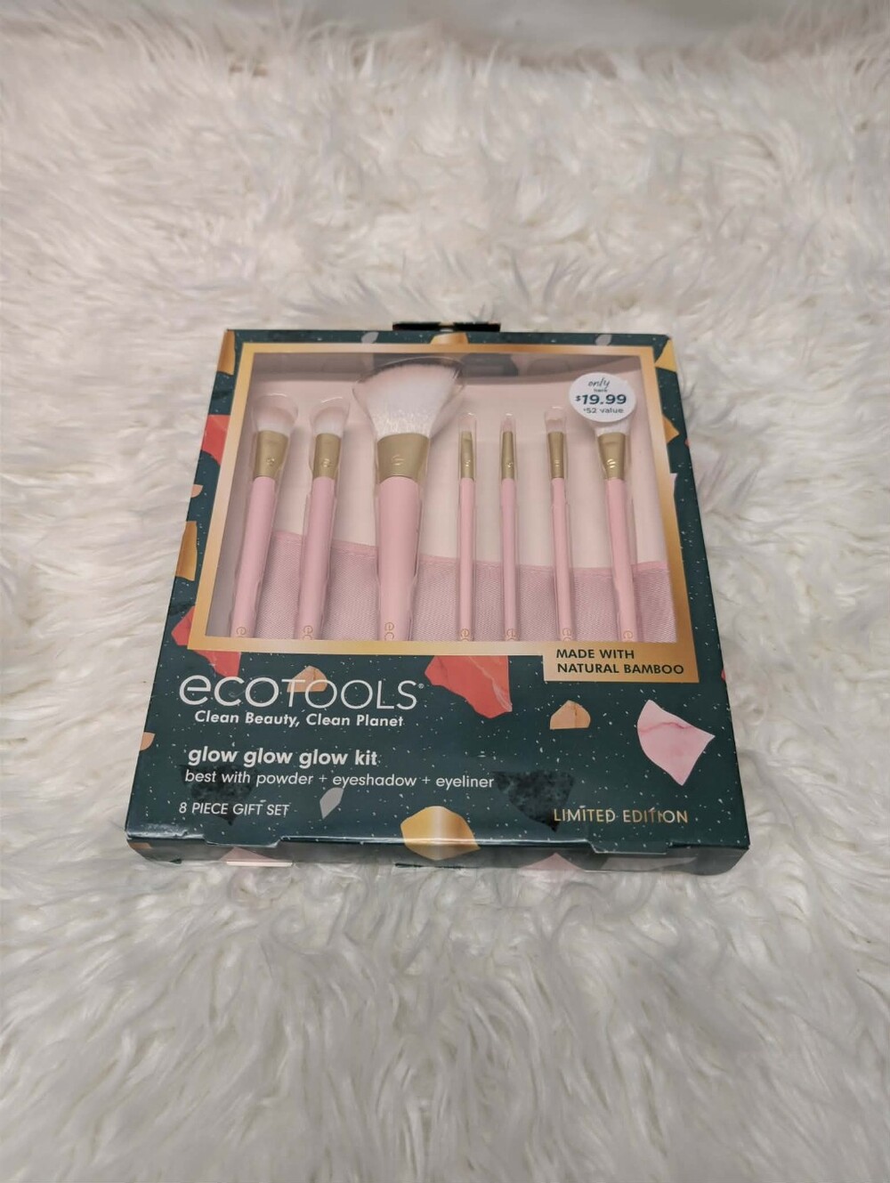 New 2017 Limited Edition ecotools Pink and Gold 8-Piece Brush Kit